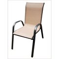 Seasonal Trends Sling Stack Chair, 2165 in W, 27 in D, 3582 in H, Polyester, 2 Tone Tan 50601